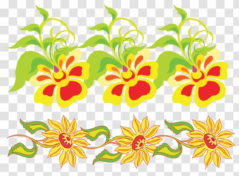 Vignette Floral Design Drawing Clip Art - Cut Flowers - Library Transparent PNG