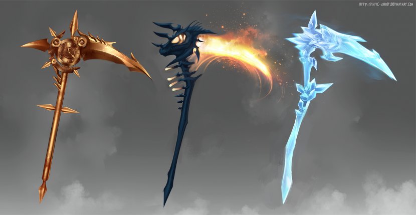 World Of Warcraft RuneScape Scythe Weapon Fantasy - Organism - Icicles Transparent PNG