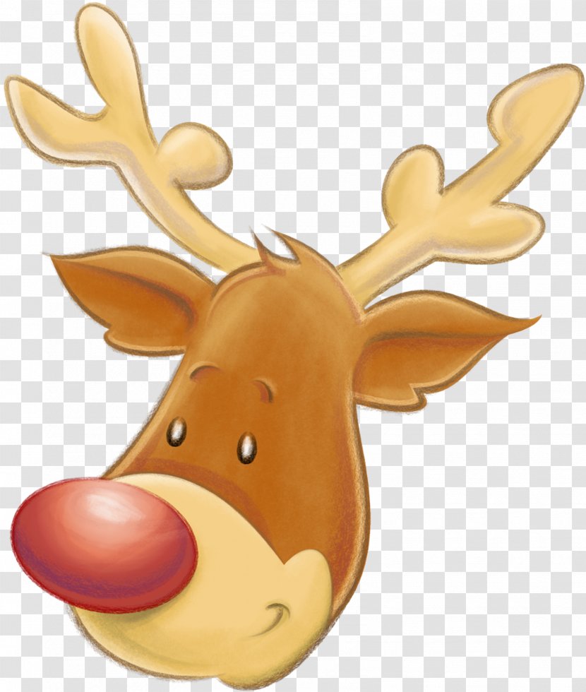 Rudolph Santa Claus's Reindeer Christmas - Mammal - Deer Transparent PNG