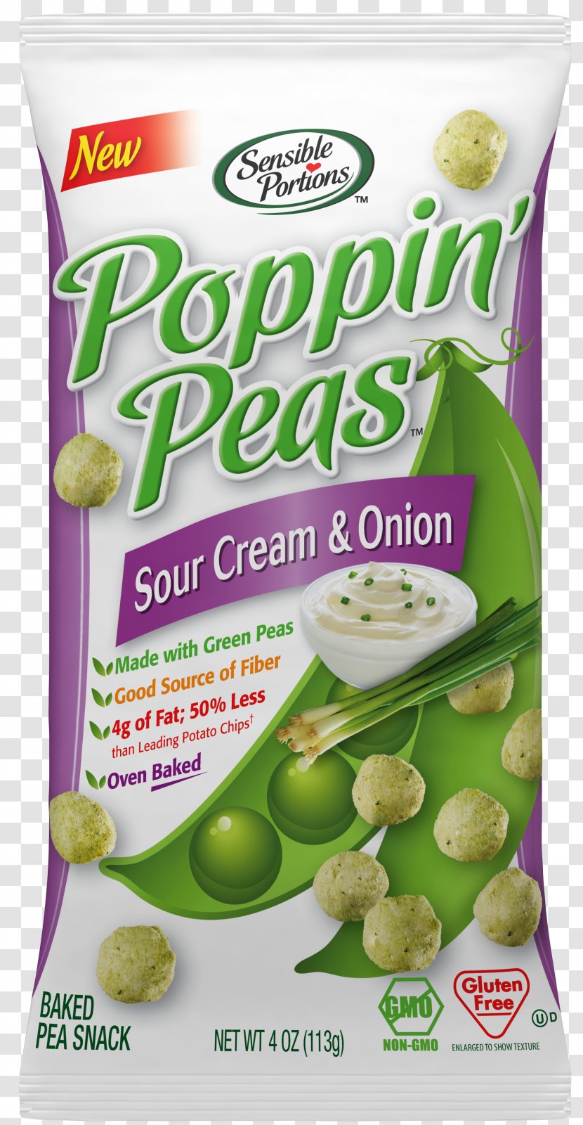 Food Vegetarian Cuisine Vegetable Sensible Portions Poppin' Peas - Salt Transparent PNG
