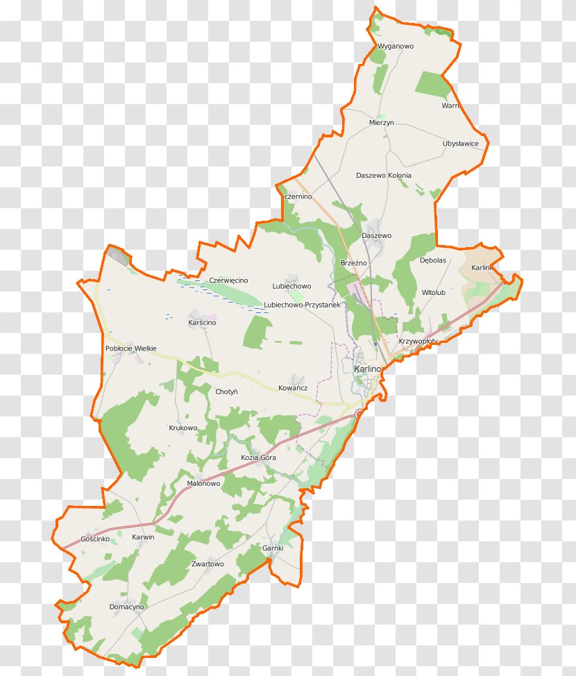 Karlino Wyganów, West Pomeranian Voivodeship Krzywopłoty, Mierzyn, Białogard County Mierzynek, - Land Lot - Map Transparent PNG