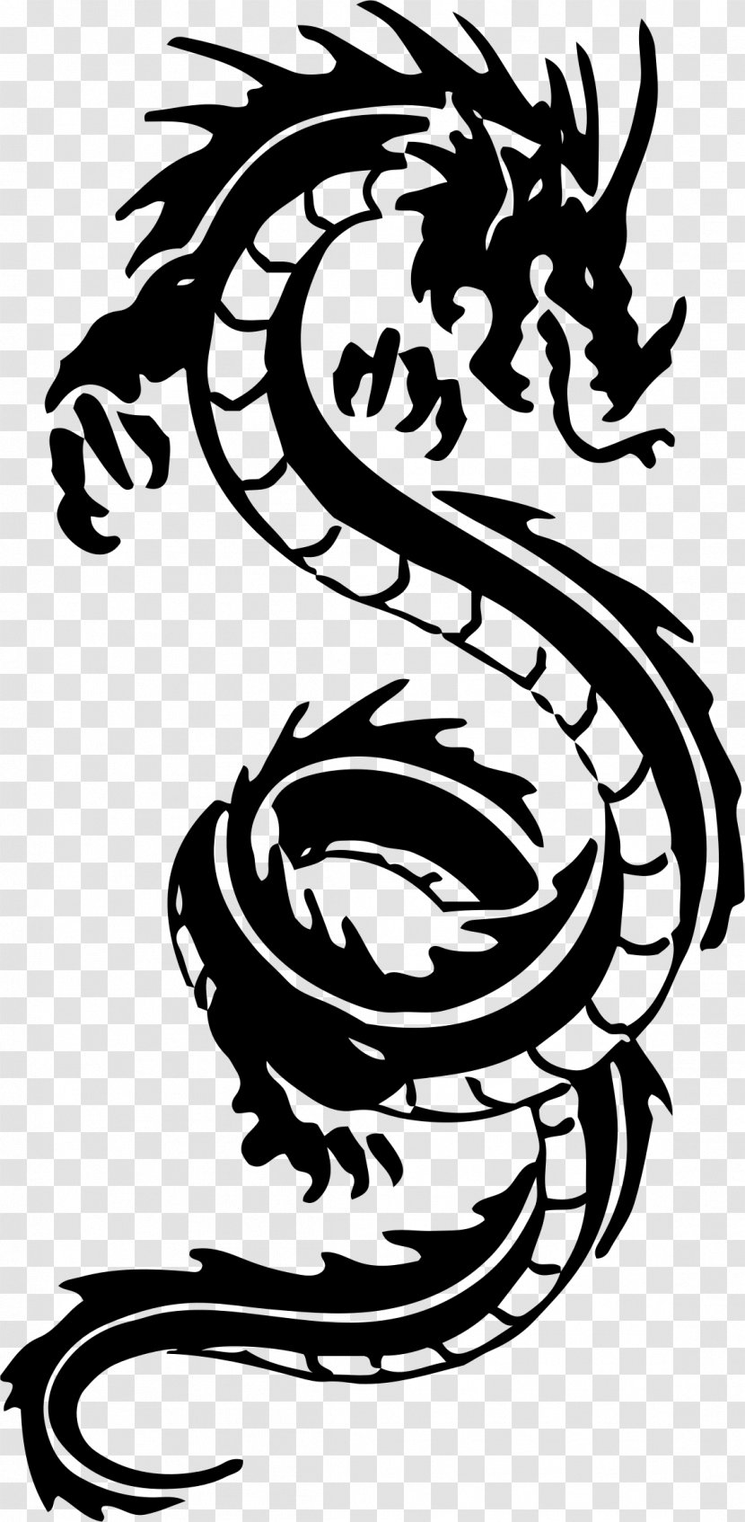 Tattoo Chinese Dragon Clip Art - Zodiac Transparent PNG