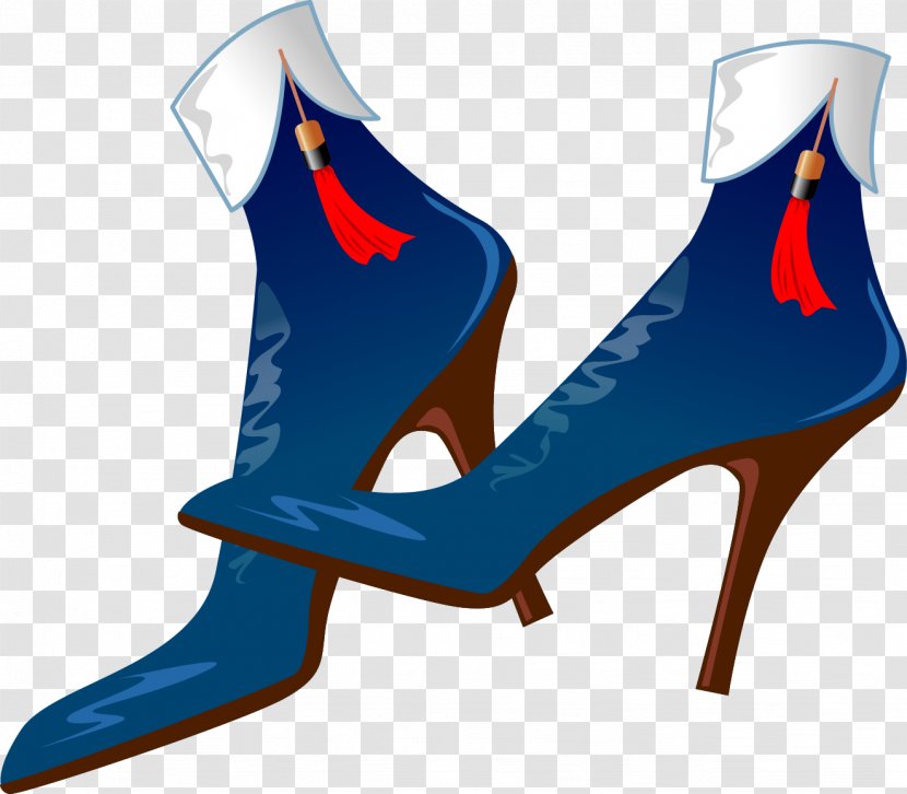High-heeled Footwear Shoe Fashion - Electric Blue - Cartoon Heels Transparent PNG