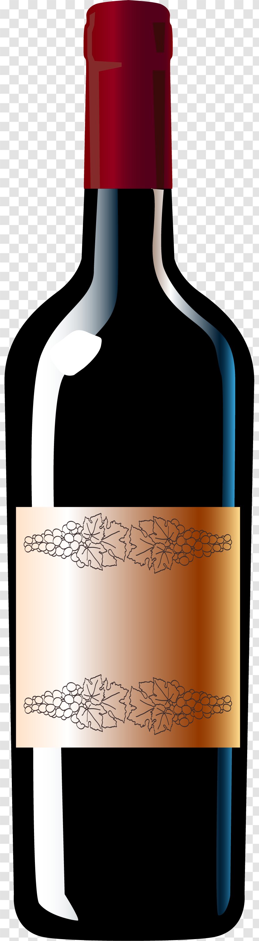 Red Wine Glass Bottle - Liqueur - High Grade Design Transparent PNG