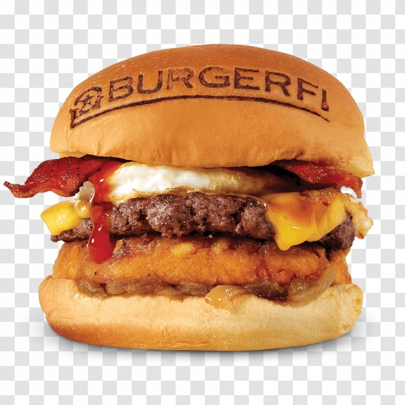 Breakfast Sandwich Cheeseburger Hamburger Buffalo Burger Veggie - Burgerfi - Swiss Cheese Plant Transparent PNG