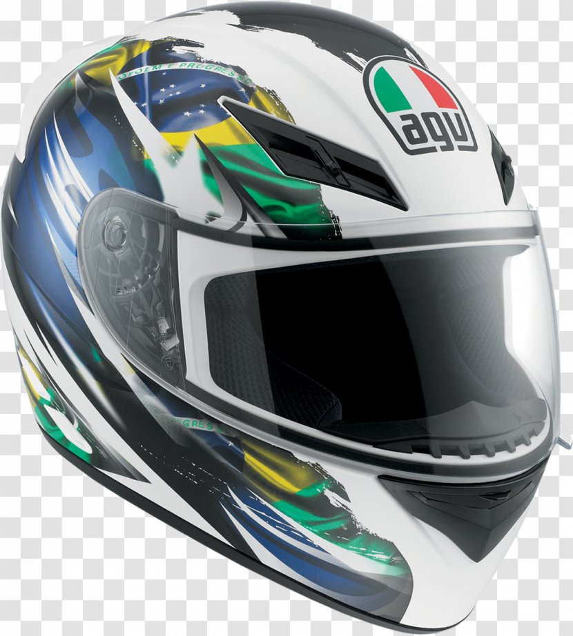 Motorcycle Helmets Flag Of Italy AGV - Helmet - Helm Transparent PNG