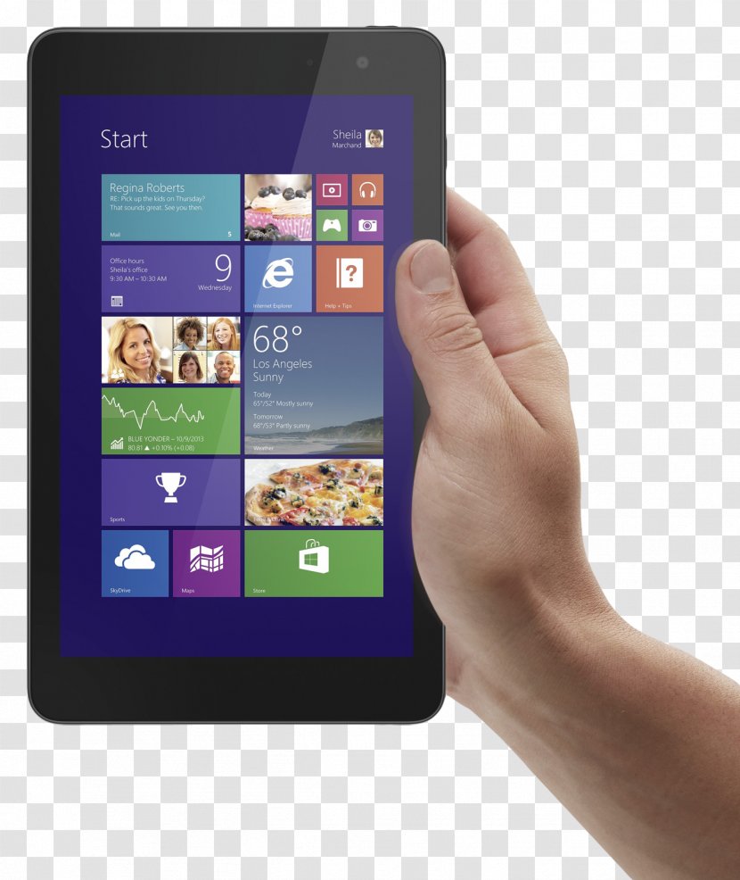 Dell Venue Pro IPad SonicWall Wi-Fi - Multimedia - Hand Holding Tablet Transparent PNG
