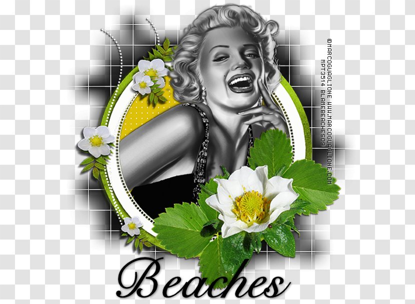 Marilyn Monroe Floral Design Text Cut Flowers - Photomontage Transparent PNG