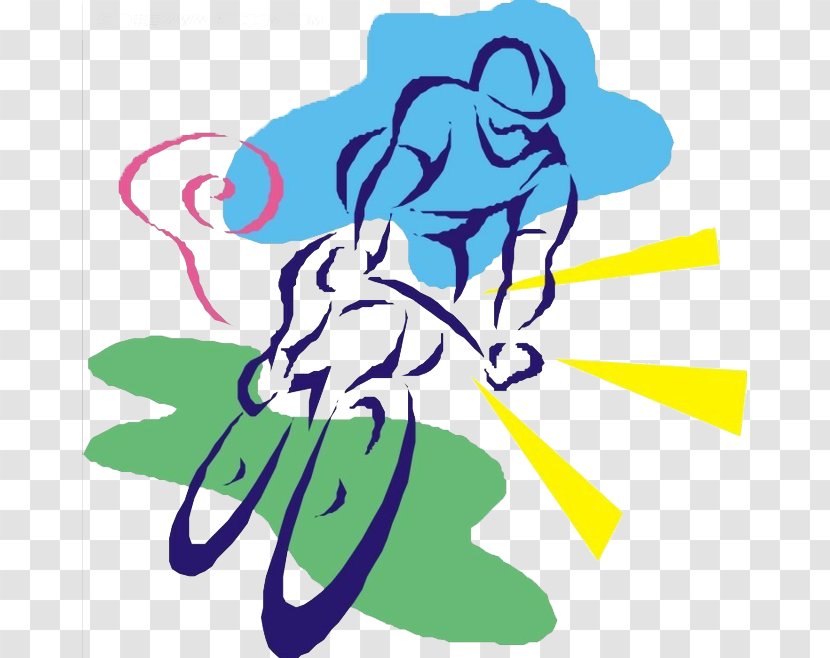 Racing Bicycle Mountain Bike Cycling Icon - Silhouette - Color Racer Transparent PNG