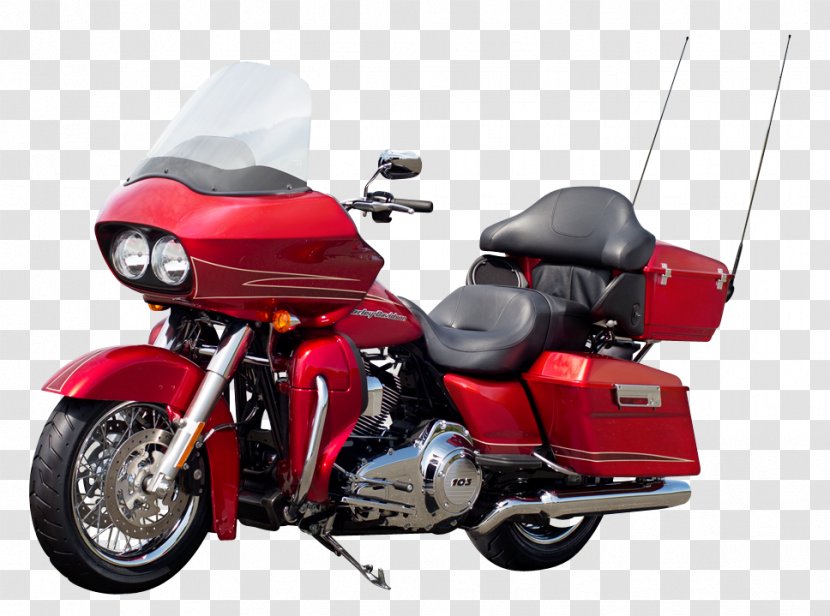 Harley-Davidson CVO Harley Davidson Road Glide Motorcycle Electra - Vtwin Engine - Red Bike Transparent PNG