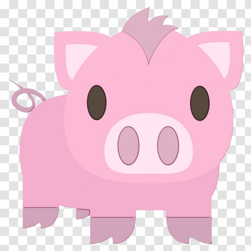 Pig Cartoon - Pink M - Boar Livestock Transparent PNG