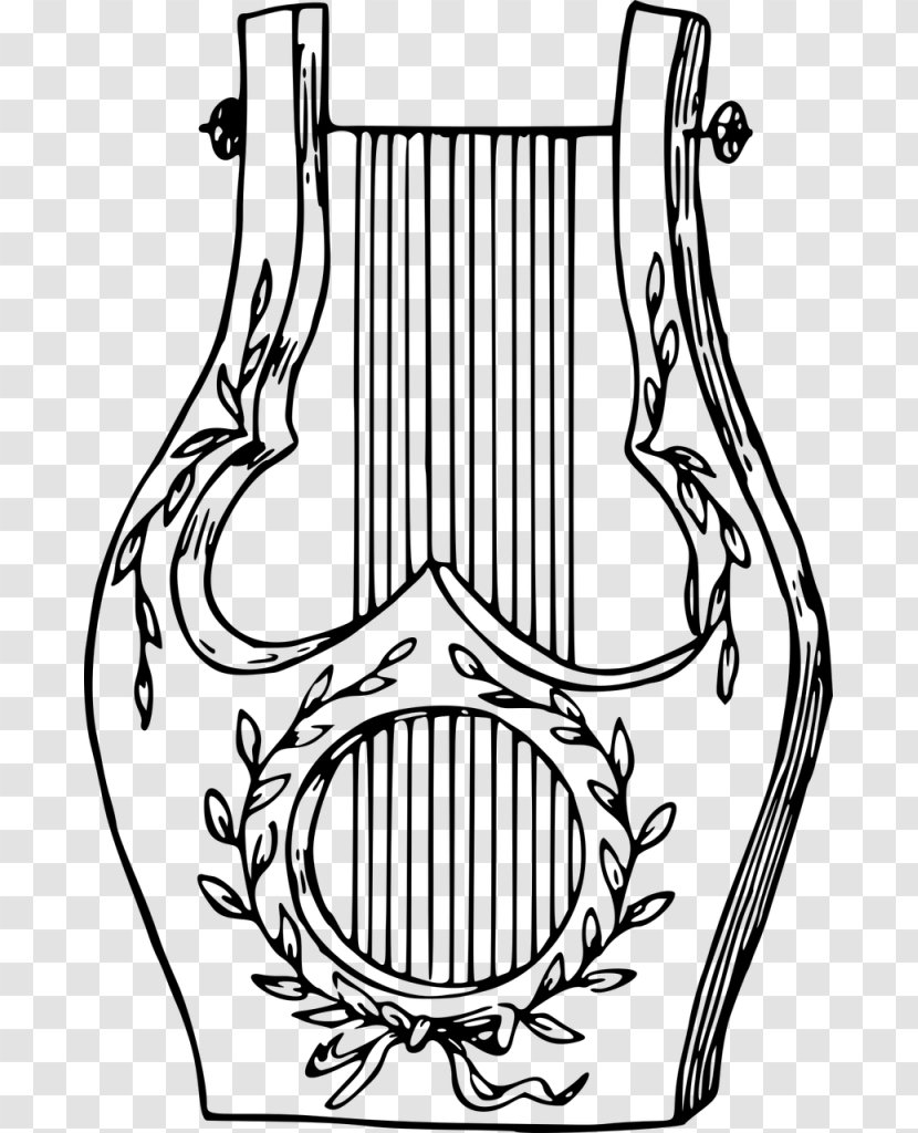 Lyre Musical Instruments Drawing Harp - Cartoon Transparent PNG