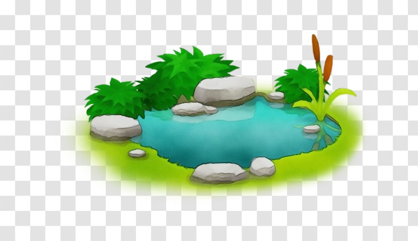 Grass Landscape - Wet Ink Transparent PNG