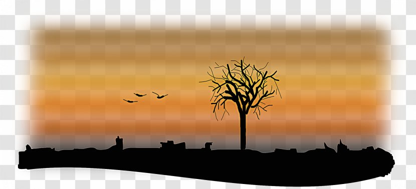 Sky Natural Landscape Tree Horizon Silhouette - Skyline City Transparent PNG