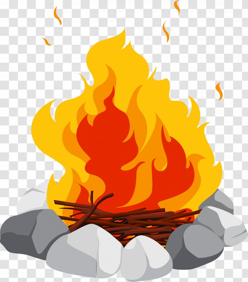 Campfire Clip Art - Orange Transparent PNG