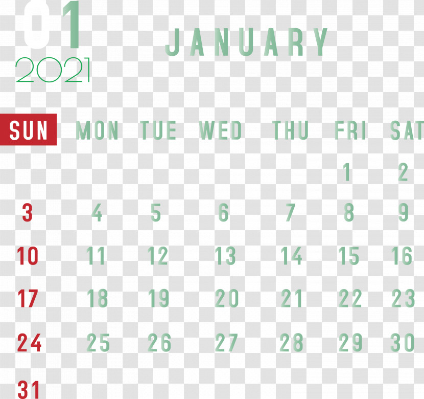 January 2021 Monthly Calendar 2021 Monthly Calendar Printable 2021 Monthly Calendar Template Transparent PNG