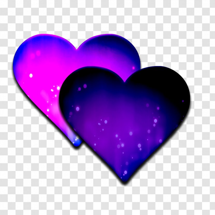 Heart Emoji Background - Love - Electric Blue Magenta Transparent PNG