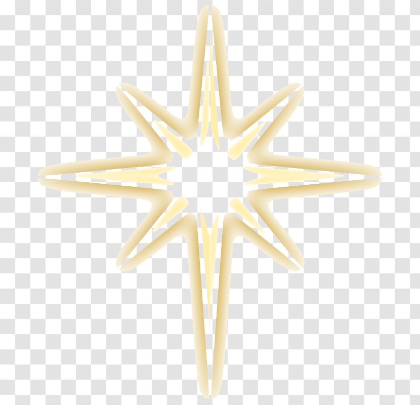 Line Symmetry Angle White Pattern - Christmas Gold Star Image Transparent PNG