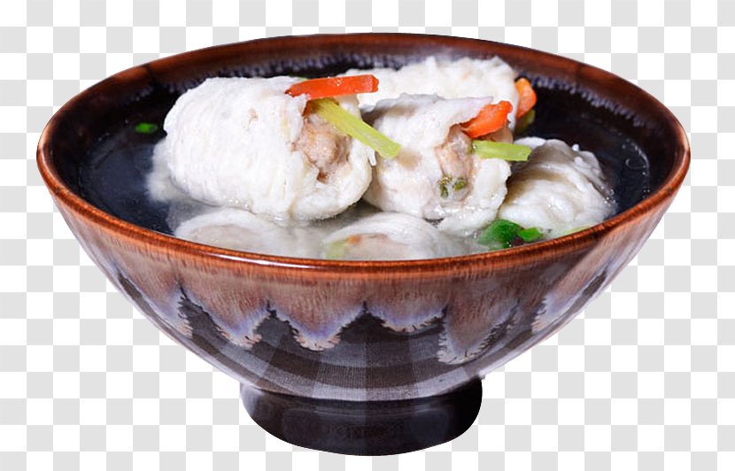 Asian Cuisine Meatball Stuffing Soup Seafood - Dish - Features Meat Shrimp Pills Transparent PNG