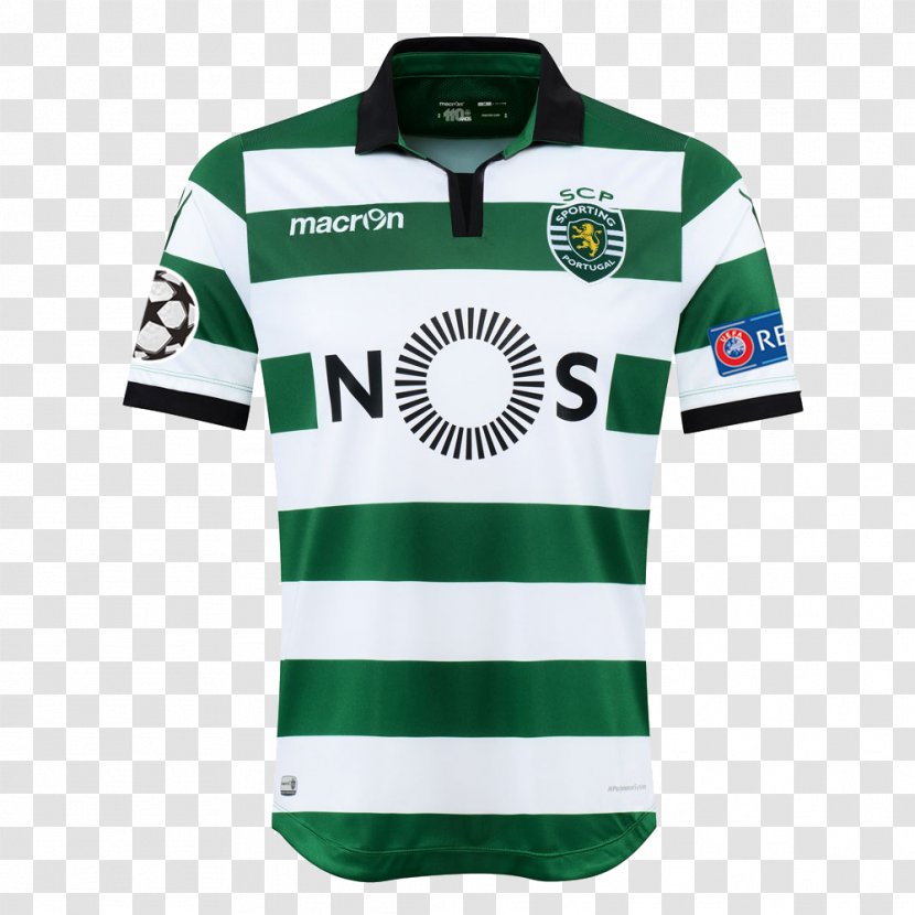 Sporting CP T-shirt Portugal UEFA Champions League Jersey - T Shirt Transparent PNG