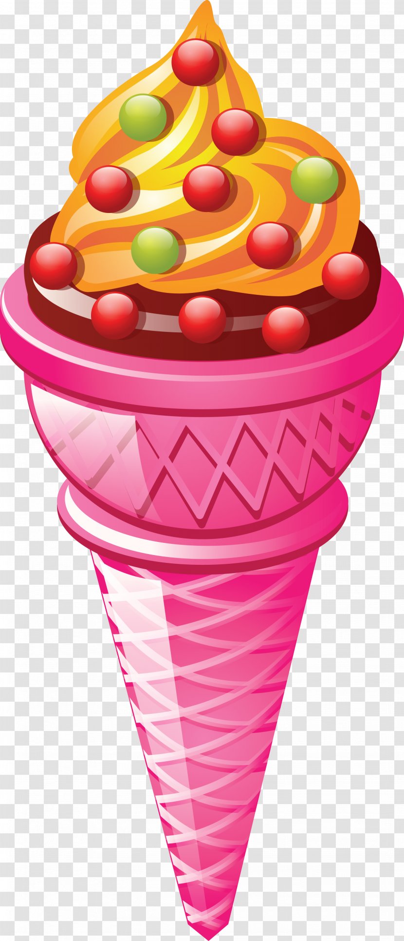 Ice Cream Cones Cupcake Chocolate Transparent PNG