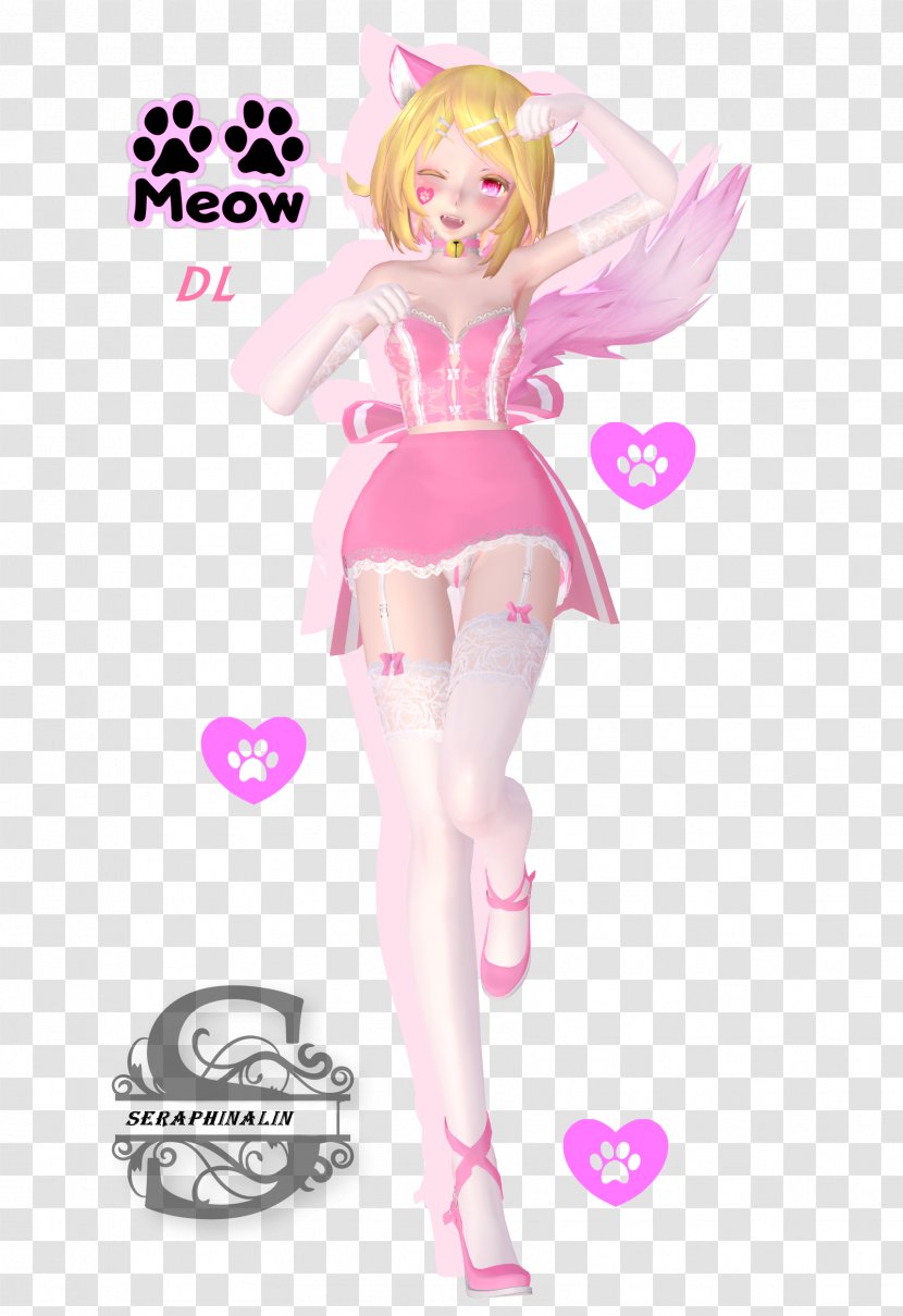 Pink Cat Paw Kagamine Rin/Len - Heart Transparent PNG