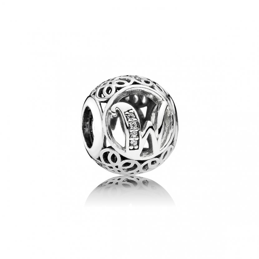 Charm Bracelet Pandora Cubic Zirconia Necklace - Silver Transparent PNG