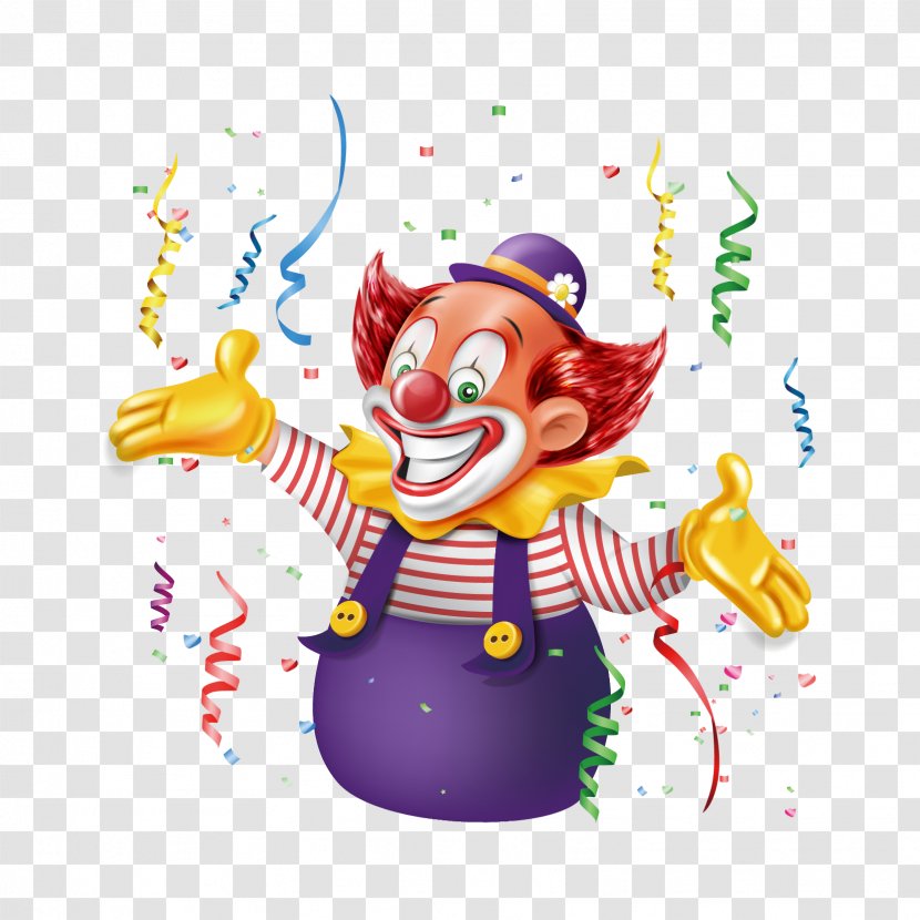 Clown Laughter Illustration - Circus - And Ribbon Transparent PNG