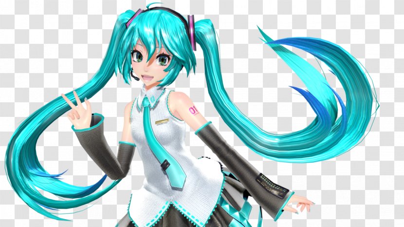 Hatsune Miku: Project DIVA Kagamine Rin/Len MikuMikuDance Sega - Cartoon - Miku Transparent PNG