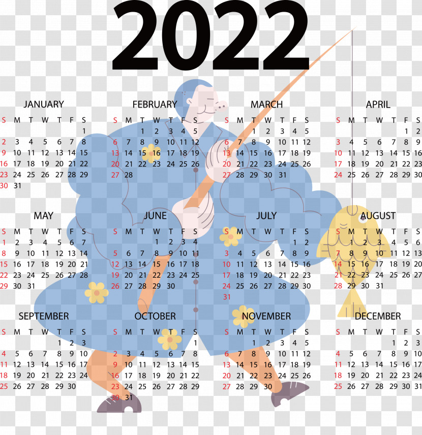 2022 Calendar Year 2022 Calendar Printable Year 2022 Calendar Transparent PNG