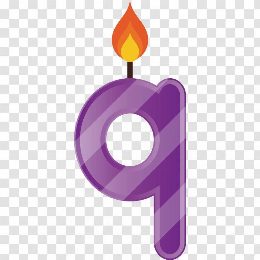 Letter Typeface Q - Cartoon Hand Painted Letters Candle Transparent PNG