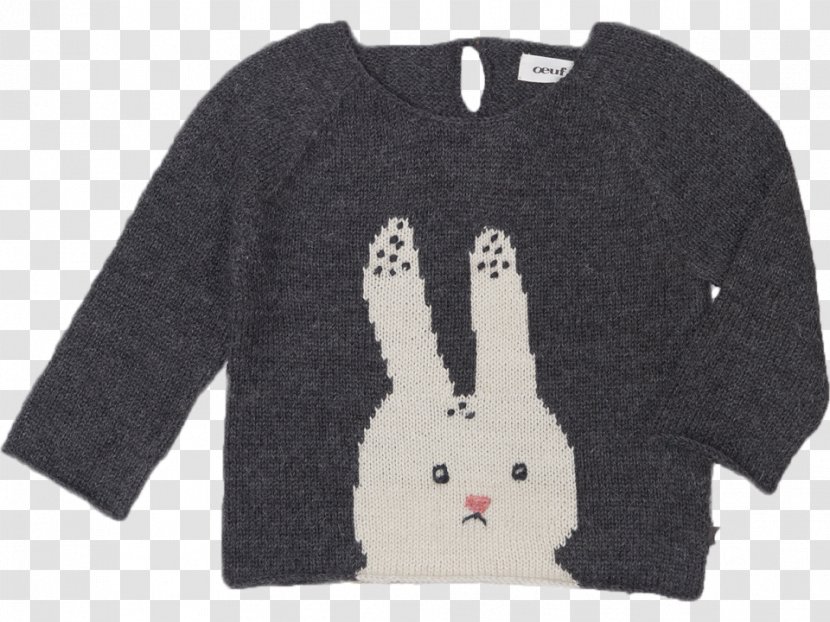 Sweater T-shirt Alpaca Sleeve Hoodie - White - Gray Rabbit Transparent PNG