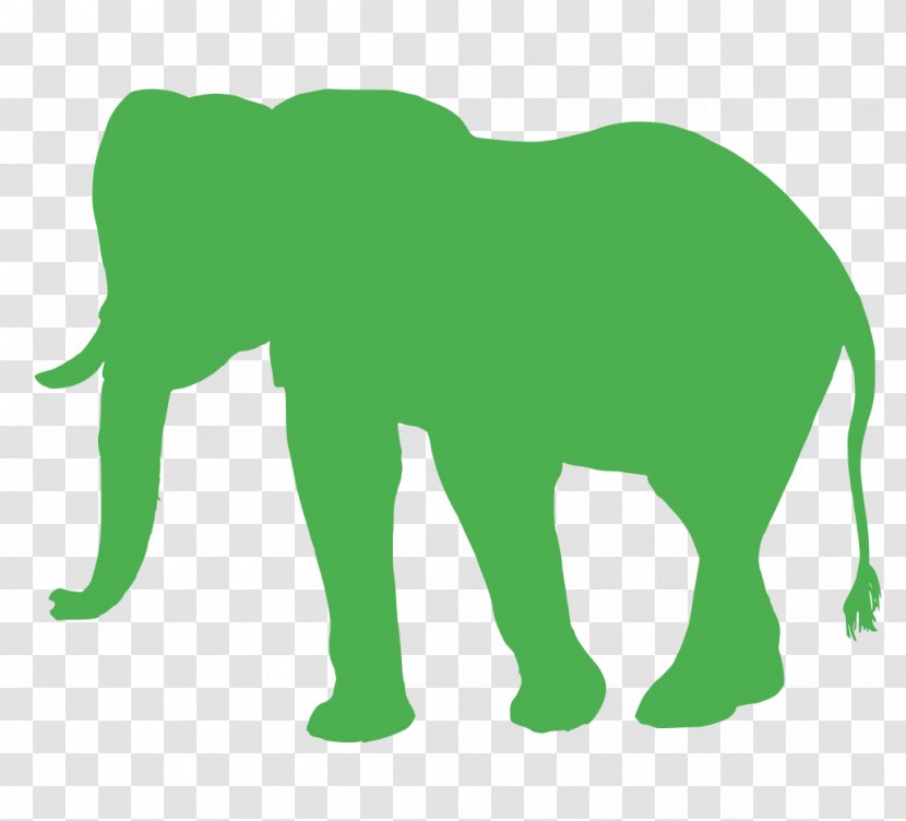 Indian Elephant - Green - African Animal Figure Transparent PNG