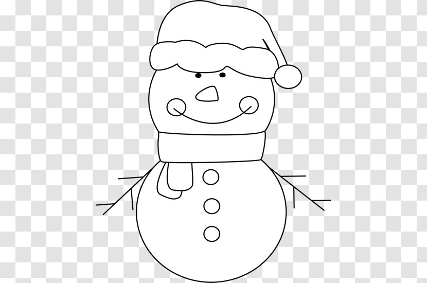 Snowman Black And White Christmas Clip Art - Tree - Cliparts Transparent PNG