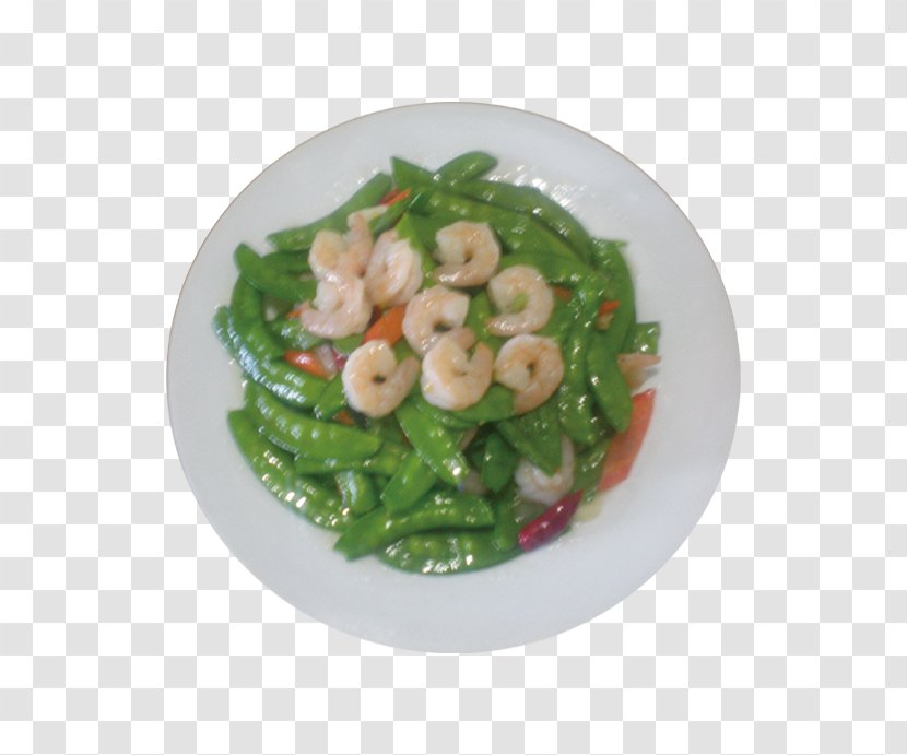 Spinach Salad Snow Pea Stir Frying Vegetable - Garnish - Peas Fried Shrimp Transparent PNG