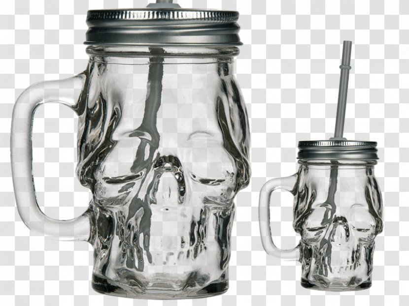 Skull And Crossbones Table-glass Jar Lid - Glass Transparent PNG