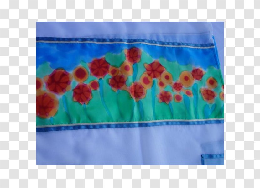 Textile Tallit Shawl Silk Jewish Prayer - Meadow - Hand Painted Girls Transparent PNG