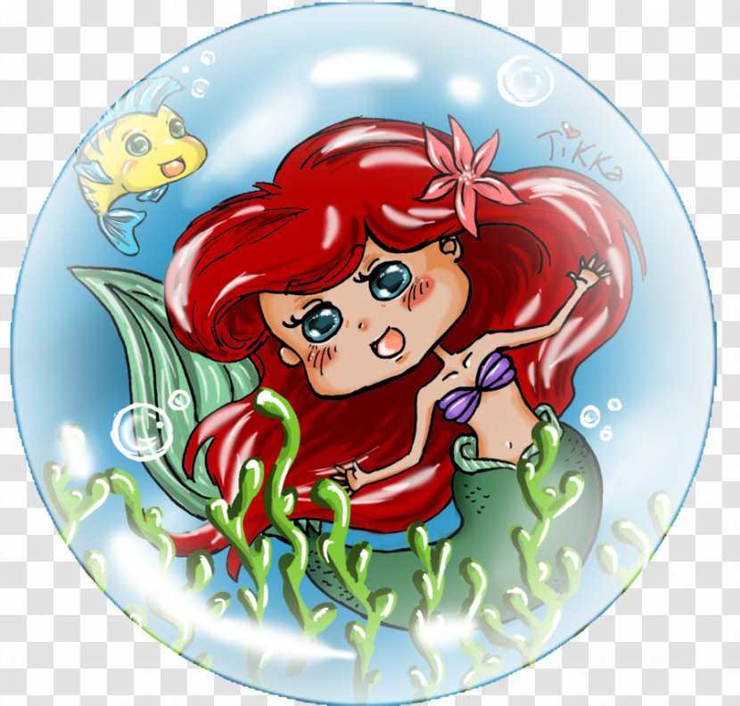 Cartoon Mermaid - Character - Under The Sea Transparent PNG