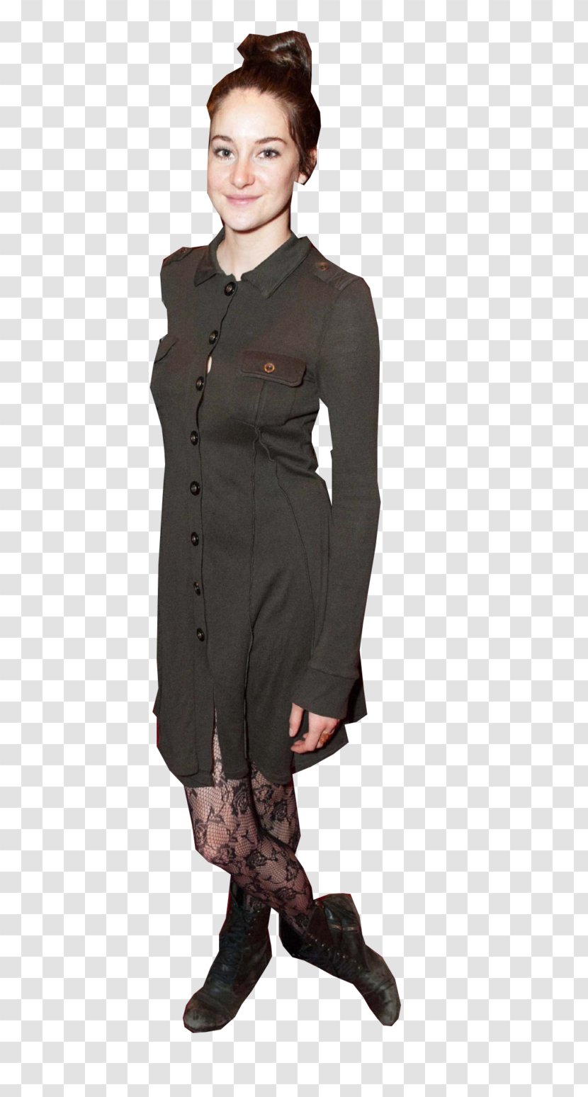Outerwear Coat Dress Sleeve Tights - Shailene Woodley Transparent PNG