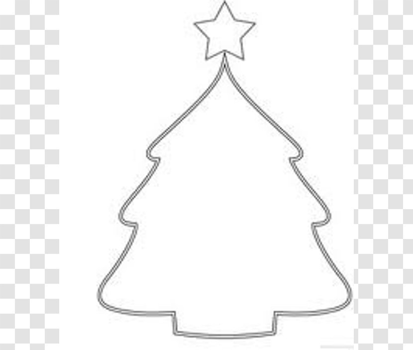 Christmas Tree Star Of Bethlehem Clip Art - Small Outline Transparent PNG