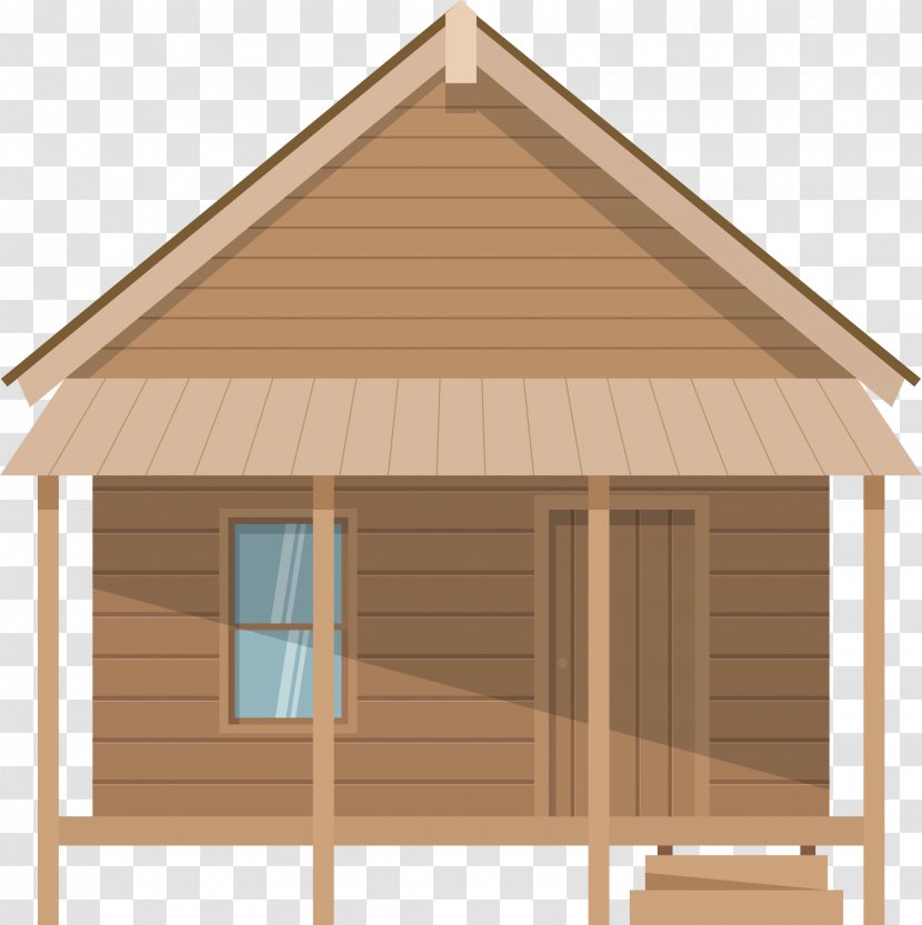 House Cartoon Gratis - Wood Stain - A Cabin In Forest Transparent PNG