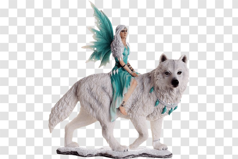 Figurine Dog Fairy Statue Collectable - Werewolf - Hand Painted Wind Transparent PNG