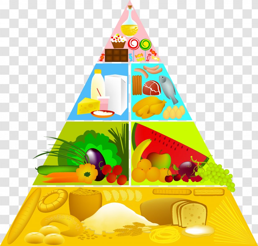Food Pyramid Stock Illustration Clip Art - Yellow Transparent PNG