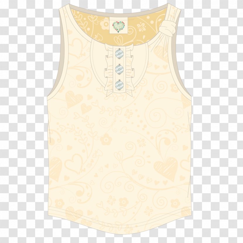 Yellow Sleeve Pattern - Tree - Female Vest Transparent PNG