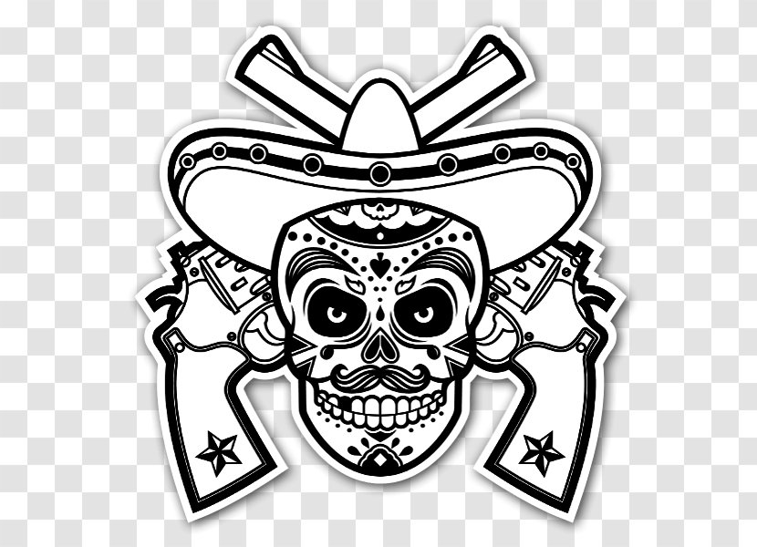 Mexico Calavera Sticker Mexican Cuisine - Wall Decal - Tiff Transparent PNG