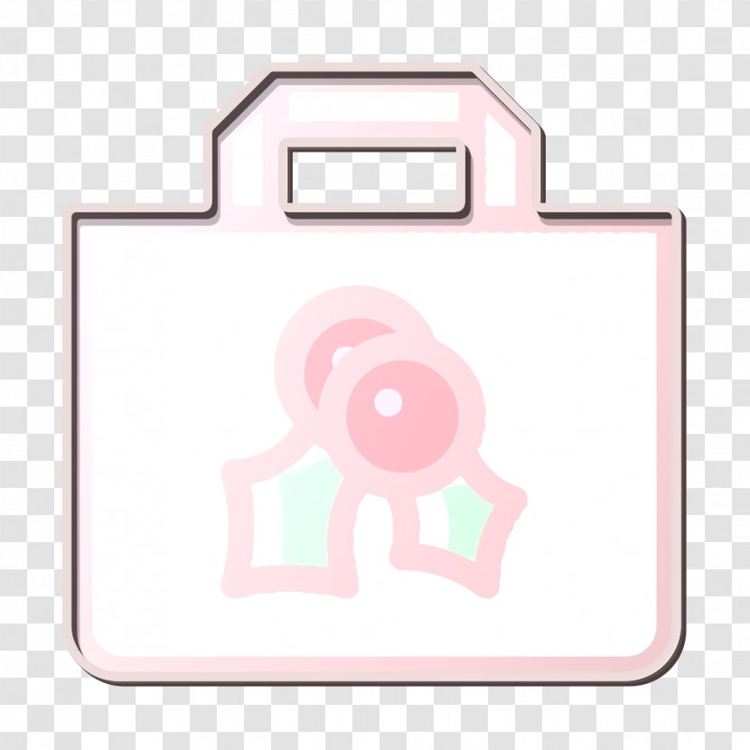Bag Icon Christmas Shopping - Pink - Sticker Material Property Transparent PNG