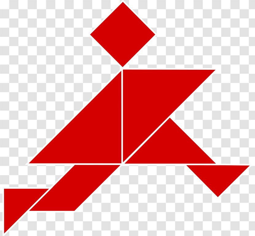 Jigsaw Puzzles Tangram Game Mathematics - Red Transparent PNG