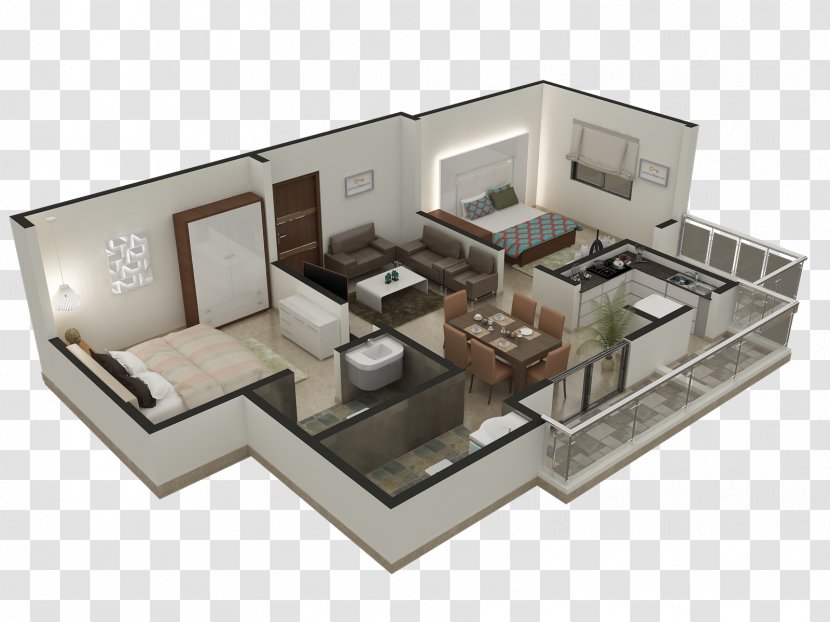 3D Floor Plan Interior Design Services Architecture - Drawing Transparent PNG