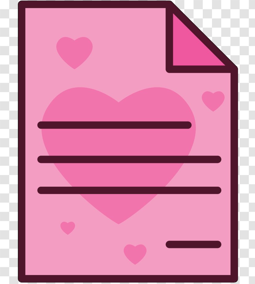 Clip Art Heart Pattern Line Pink M - M095 Transparent PNG