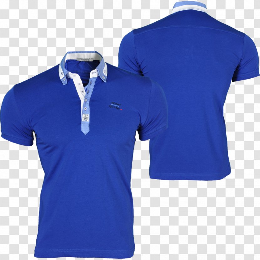 T-shirt Polo Shirt Blue Clothing - Neck Transparent PNG